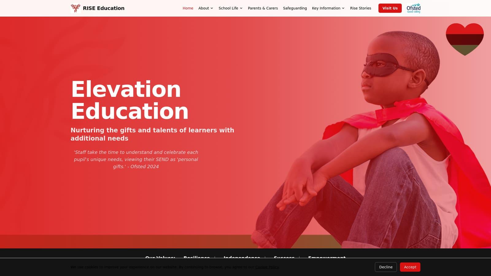 RISE Education — boarding school campus